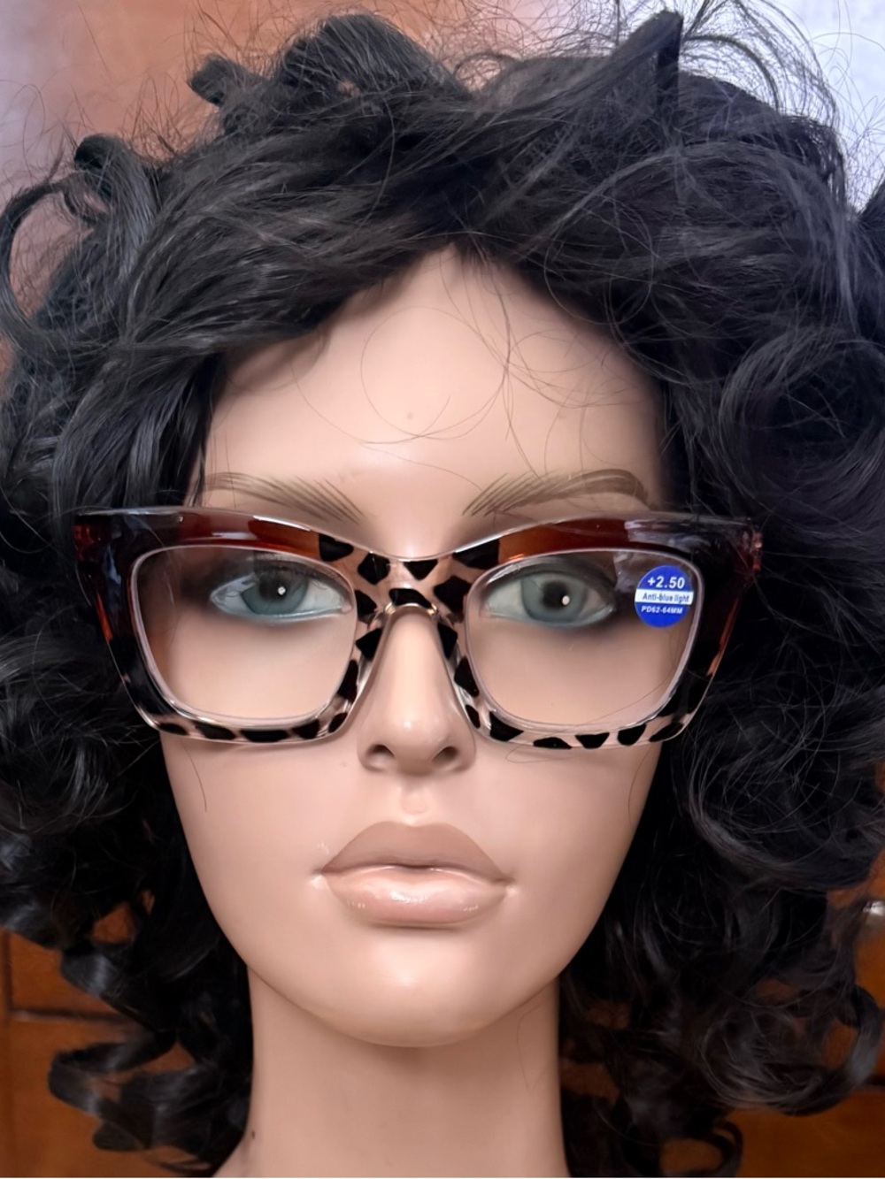 Chic Dark Brown Tortoise Oversized +2.50 strength reading glasses